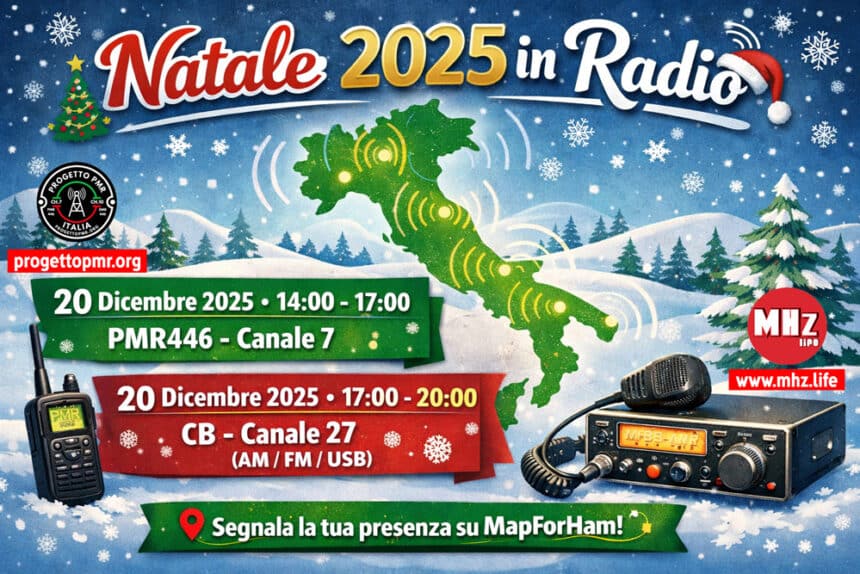 natale in radio 2025 PMR446 CB Progetto PMR Club MHZ