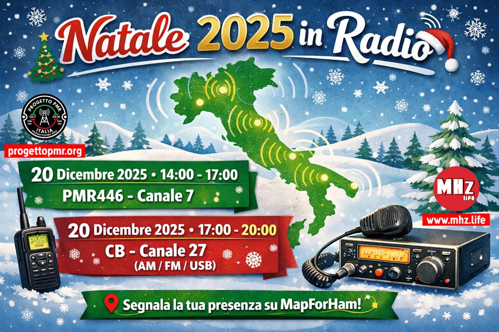 natale in radio 2025 PMR446 CB Progetto PMR Club MHZ