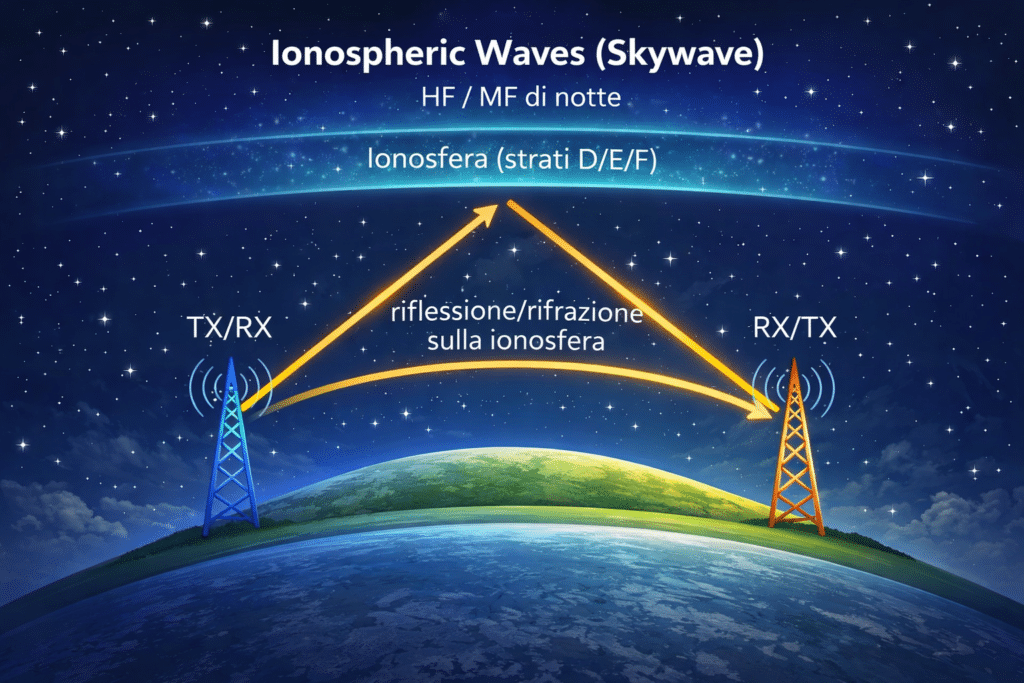 skywave onde radio banda per banda