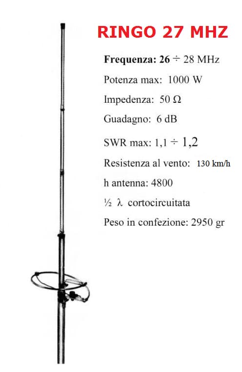 Antenna CB Ringo 27 MHz 11 metri